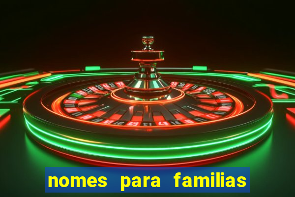 nomes para familias em jogos